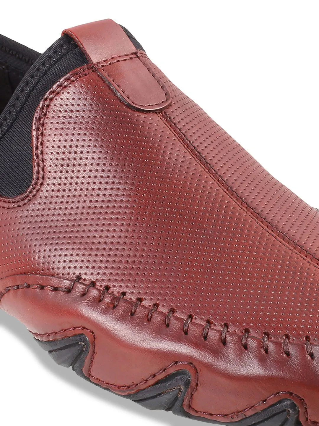 Metro Men Perforations Leather Comfort Insole Basics Loafers