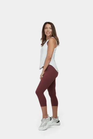 Move More Burgundy Capri Leggings