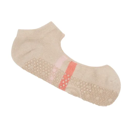 MoveActive Slide On Non Slip Grip Sock - Evie Taupe