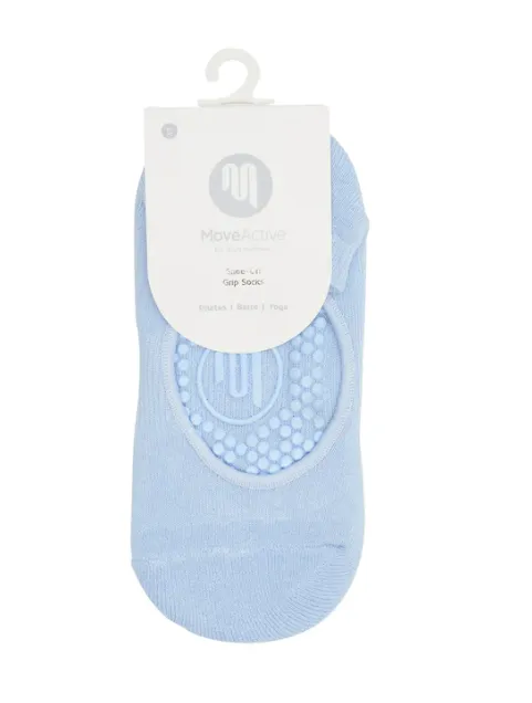 MoveActive Slide On Non Slip Grip Sock - Powder Blue