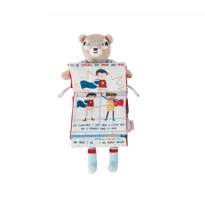 Mud Pie Plush Reading Pal - Red Super Hero