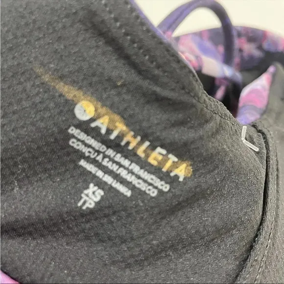 NEW Athleta Exhale Sports Bra A-C Dappled Bloom Multi Floral Size XS