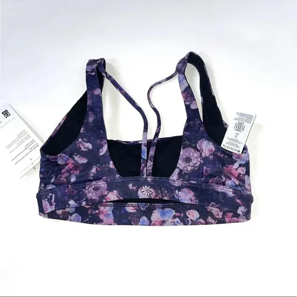 NEW Athleta Exhale Sports Bra A-C Dappled Bloom Multi Floral Size XS