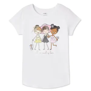 New George Girls' Short Sleeve Screen Tee, Sz M 7-8