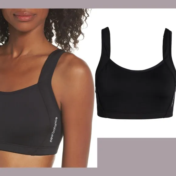 NEW‎ New Balance Breakthrough High Impact Sports Bra in Black [SZ 32D US]