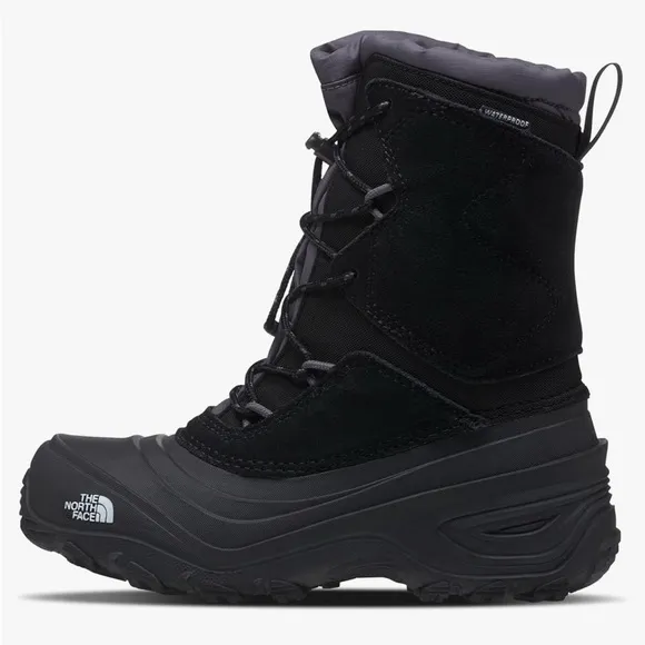 NEW THE NORTH FACE Boys Black Alpenglow V Waterproof Boot Size 11