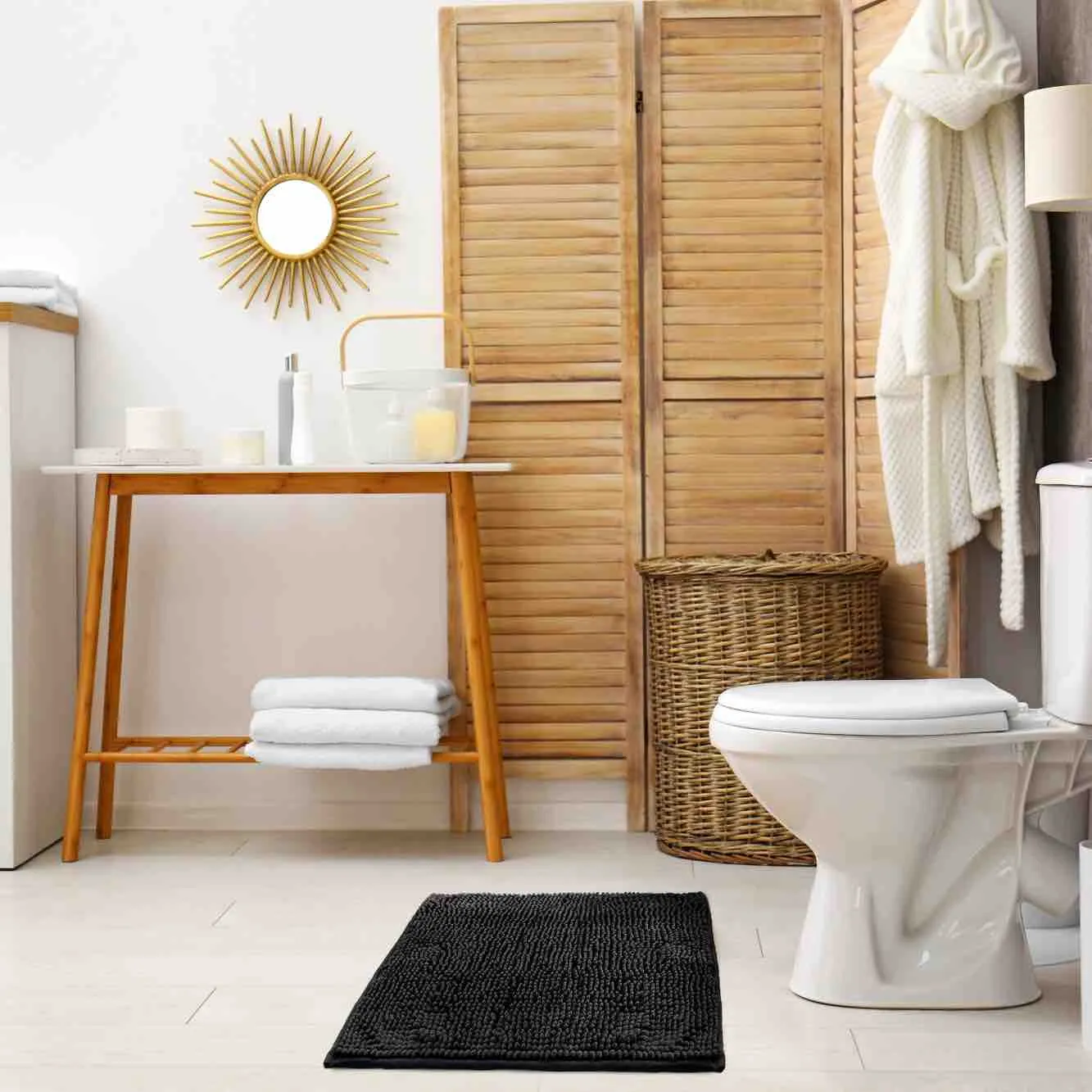 Noodle Bath Mat - Black