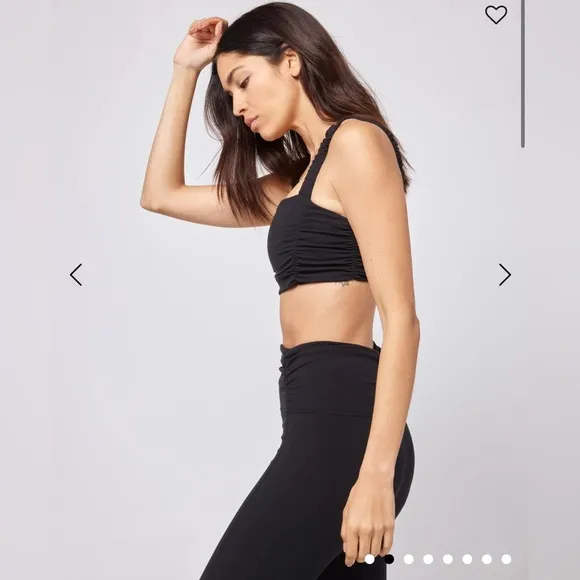NWT LSPACE The Breaks Bra in Black Size Small Athleisure Sports Bra