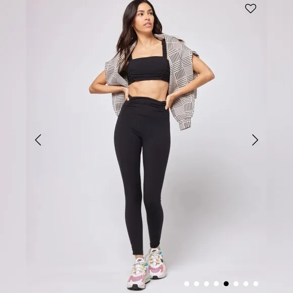 NWT LSPACE The Breaks Bra in Black Size Small Athleisure Sports Bra