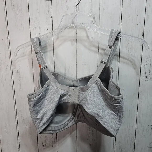NWT Panache Sports Bra Women's Gray Underwire Running Athletic Stretch Size 36GG