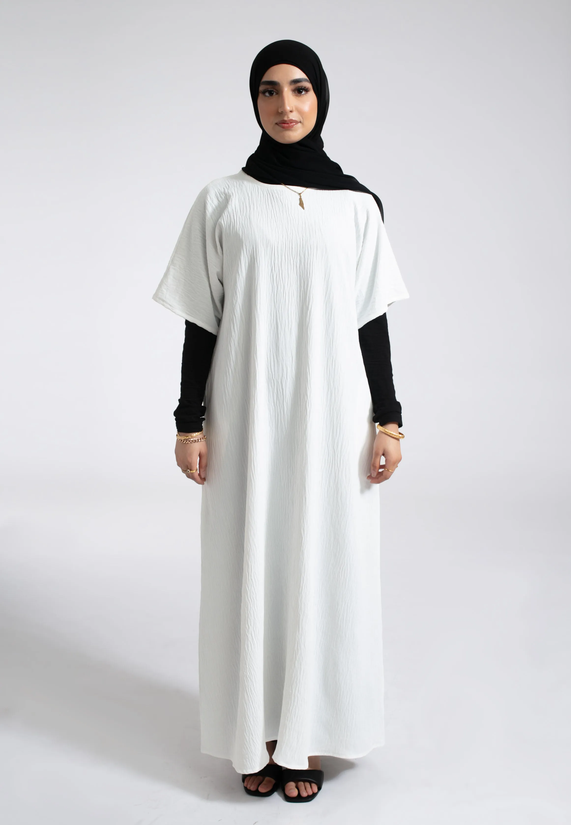 Off-White Inner Slip Dress With Pockets