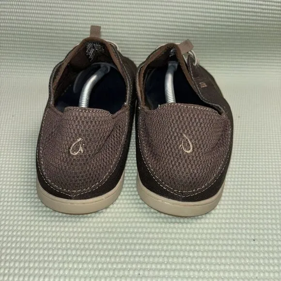 OluKai Nohea Moku Comfort Sneakers Men’s Size 13 10283-6363 Brown Slip On