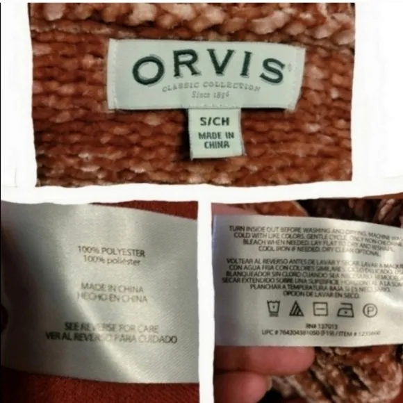 Orvis' Chenille Sweater Sz S