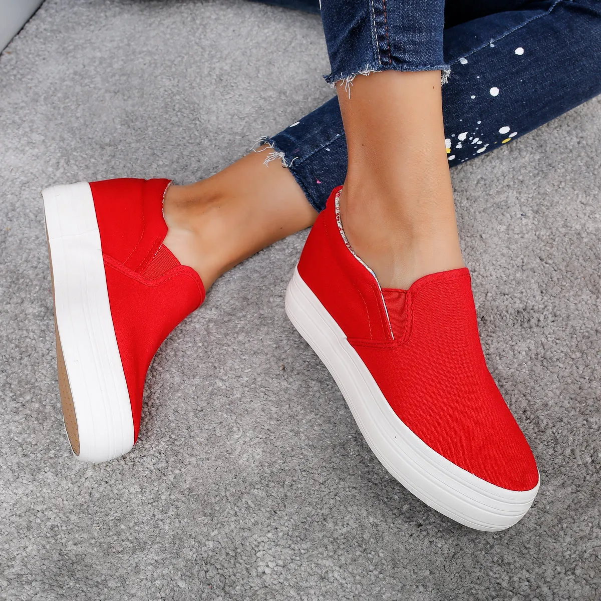 Pantofi casual dama beatty rosii