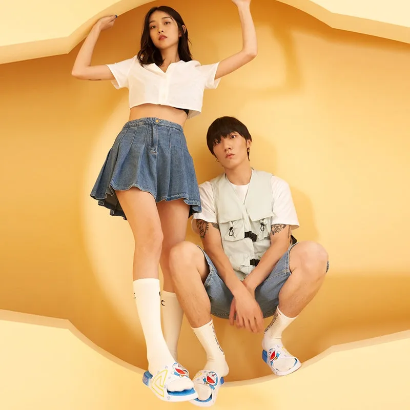 PEAK Women's Taichi Slides - White/Ice Blue