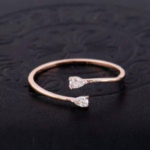 Pear Dainty Ring, Rose Gold simple everyday ring, Stacking Ring, Simple Ring, Sterling Silver Ring, Thin Ring Stacking Band, Gift For women