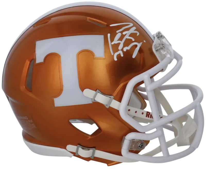 PEYTON MANNING Autographed Tennessee Volunteers Flash Mini Speed Helmet FANATICS