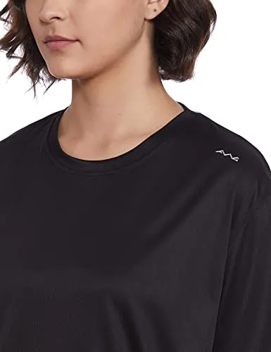 Puma Women Active Logo Heather Tee Black Heath S