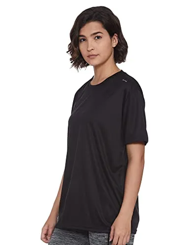 Puma Women Active Logo Heather Tee Black Heath S
