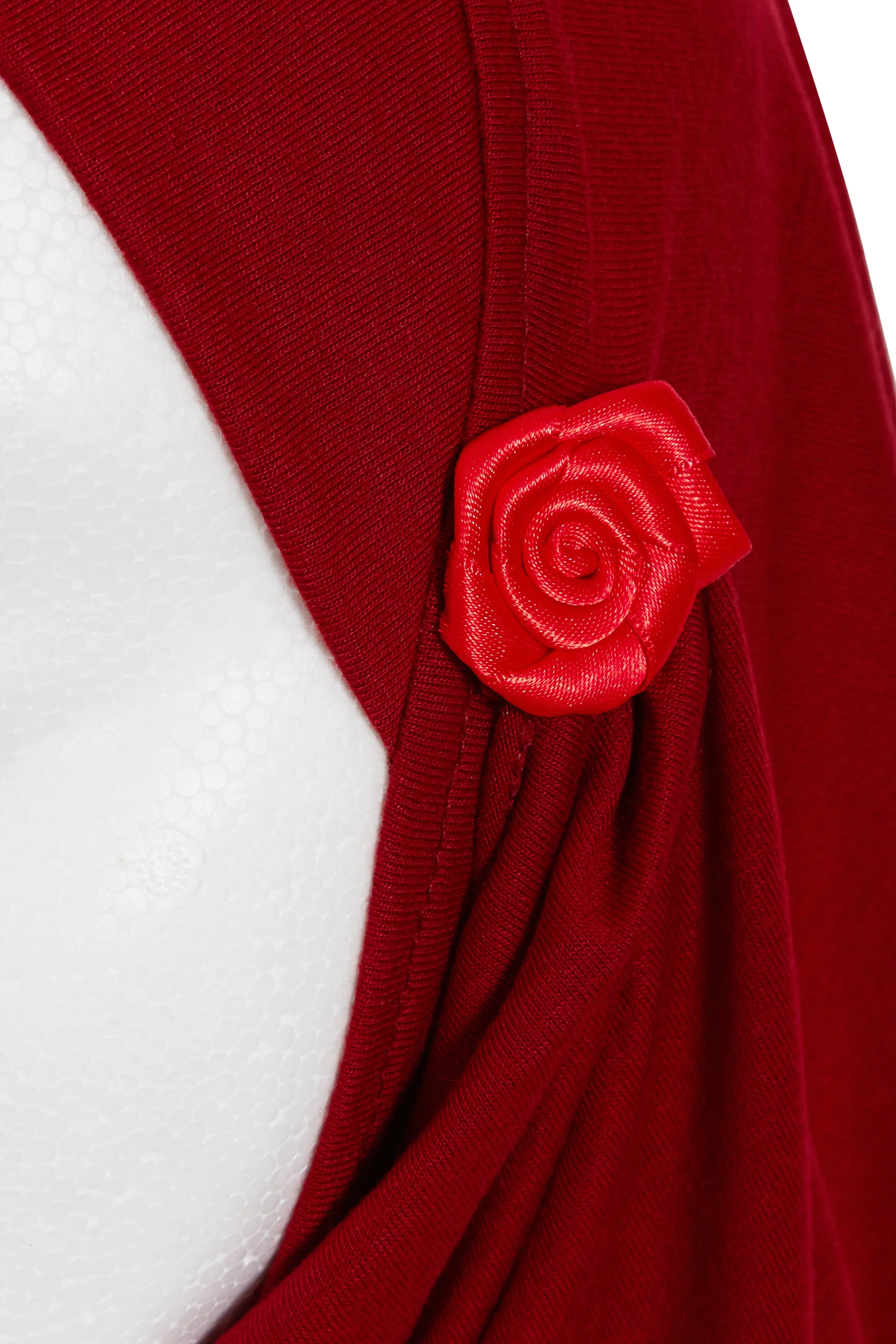 Red Girls Flower Hijab