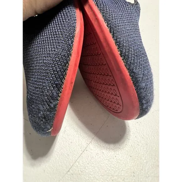 Rothy's The Kids Loafer Girls Navy Blue Slip-On Shoes Youth Size 1