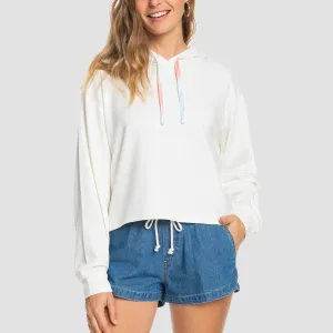 Roxy Surfin By Starlight Pullover Hoodie Snow White - Womens