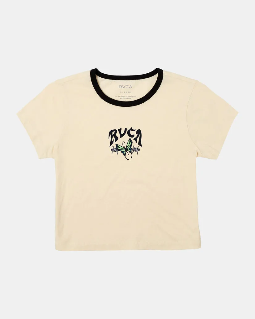 RVCA Womens Shrunken Ringer T-Shirt