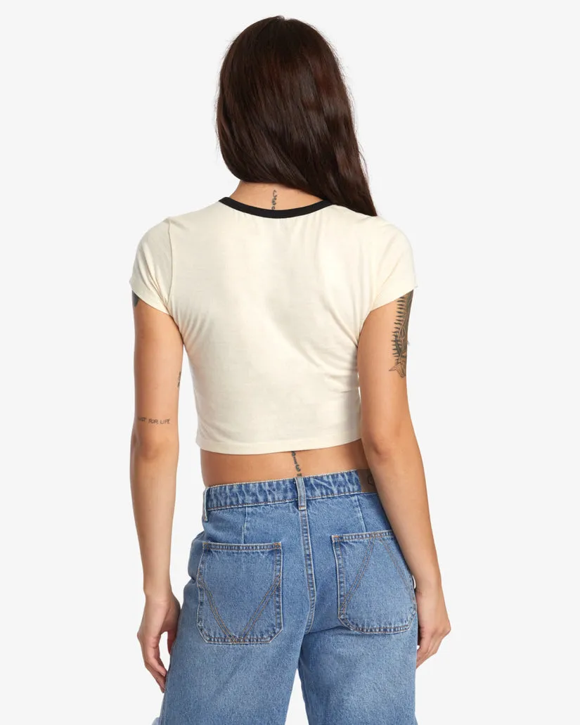 RVCA Womens Shrunken Ringer T-Shirt