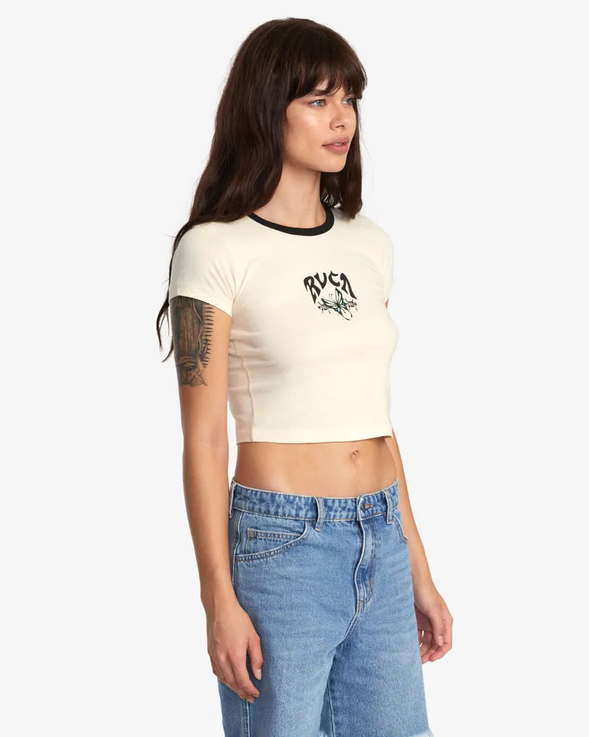 RVCA Womens Shrunken Ringer T-Shirt