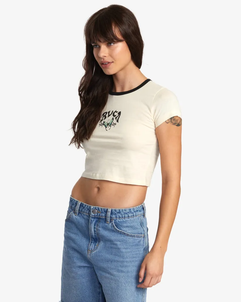 RVCA Womens Shrunken Ringer T-Shirt