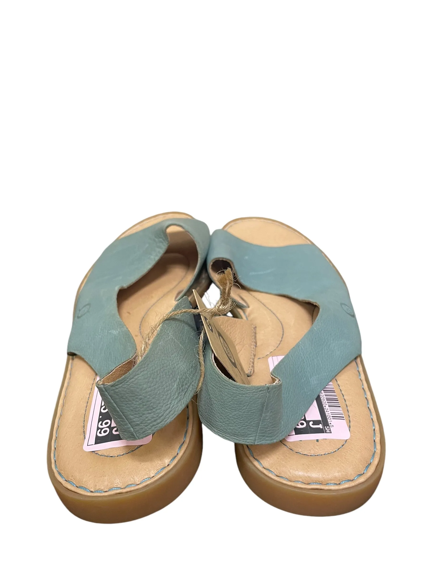 Sandals Flats By Born In Teal, Size: 10