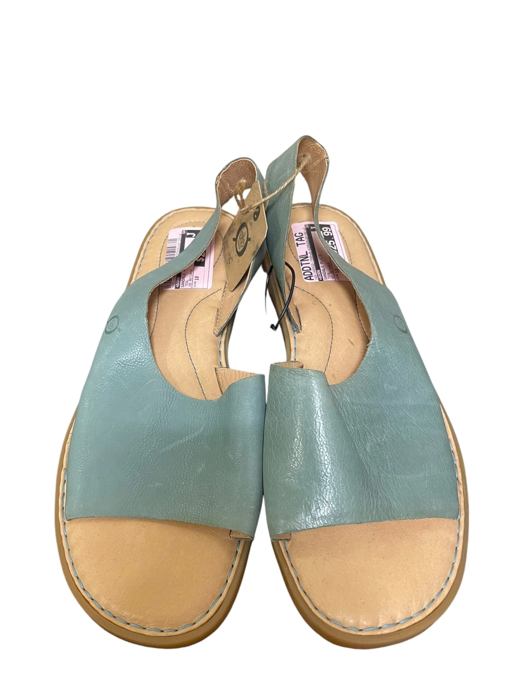 Sandals Flats By Born In Teal, Size: 10