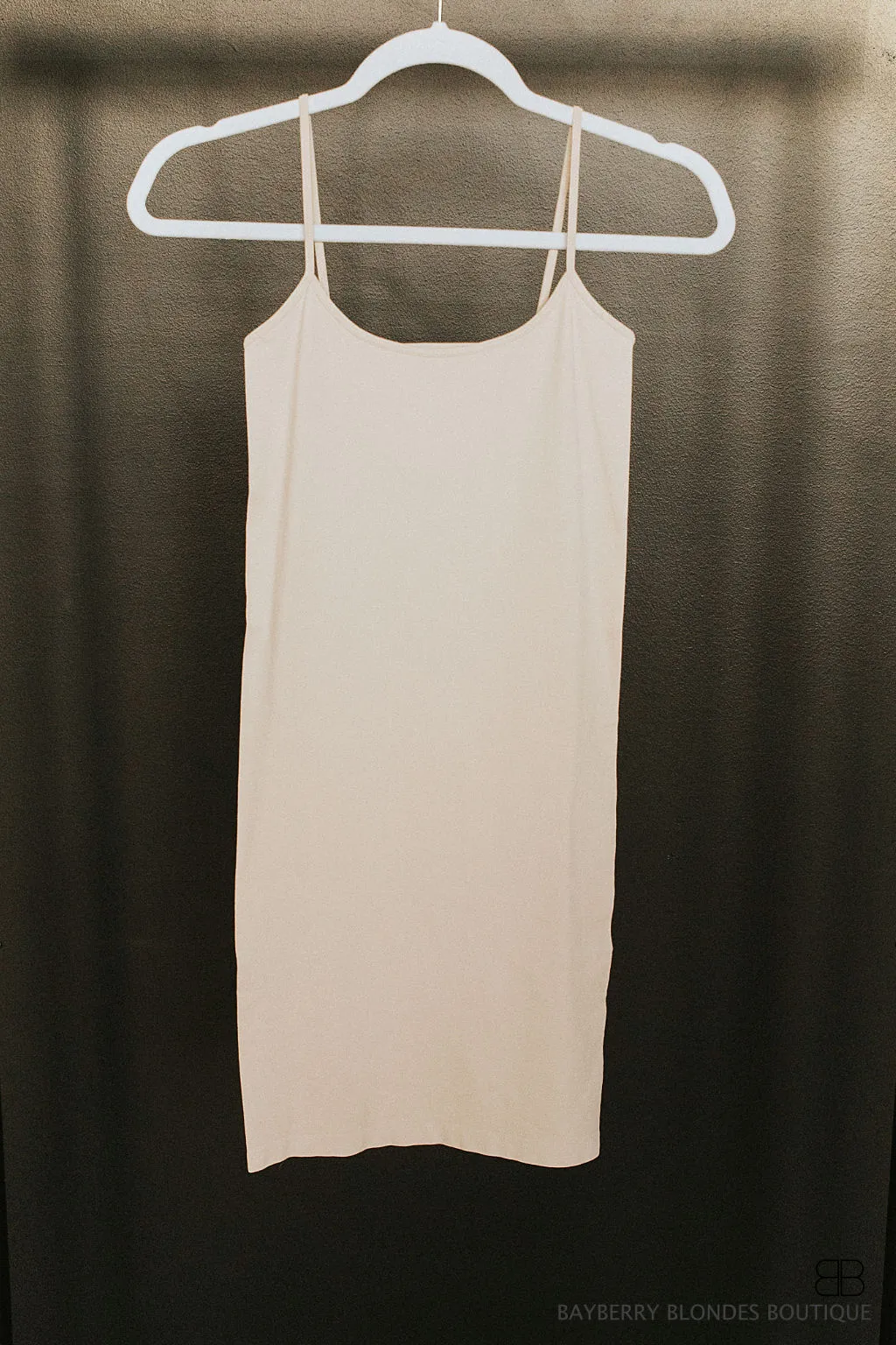 Seamless Tunic Length Camisole-Nude