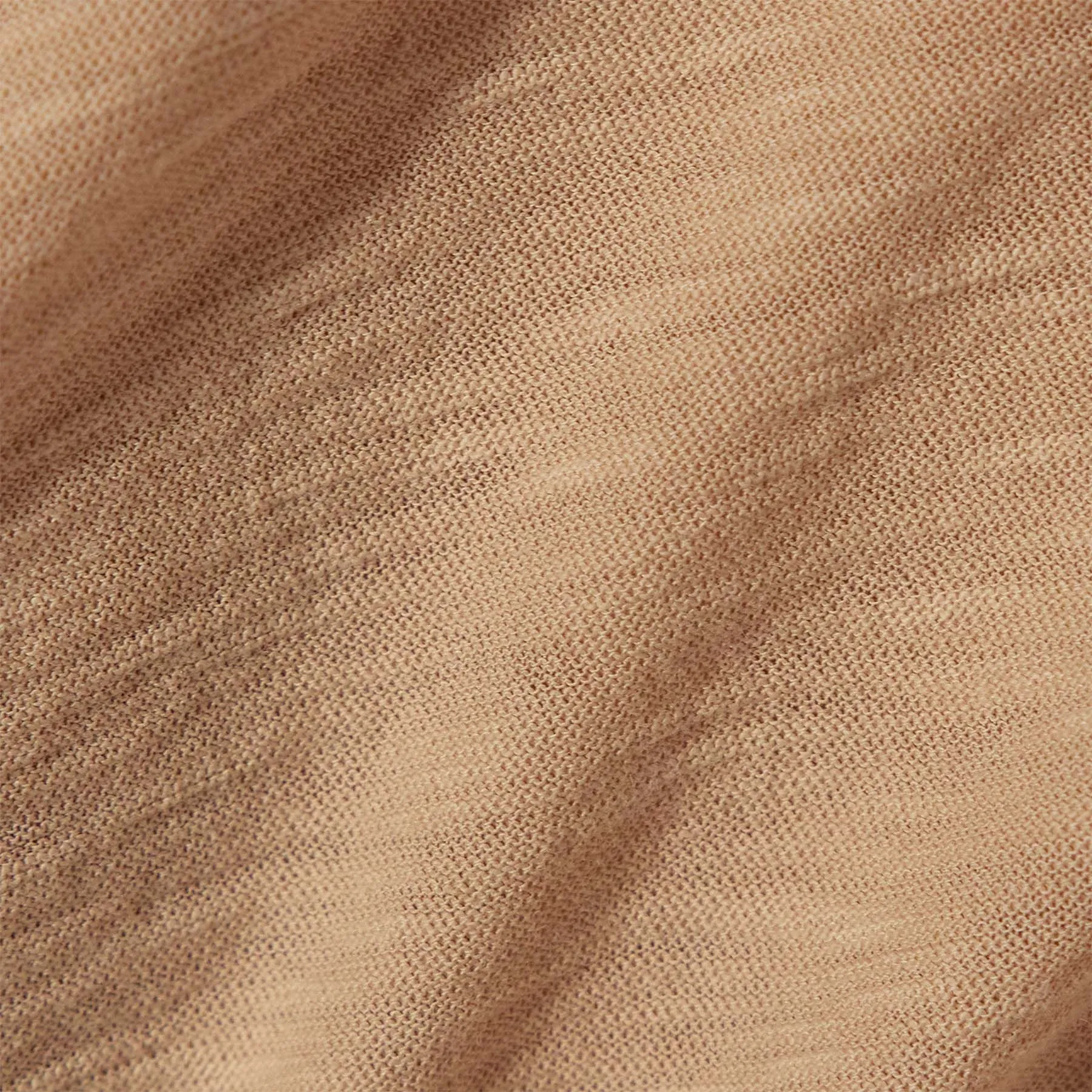 Sheer Slub Casual V Neck - Sand Dune