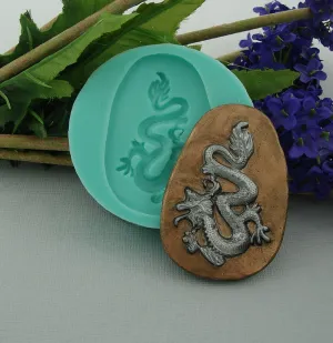 Silicon Mold Flexible  Dragon , Jewelry, Resin, Clay.