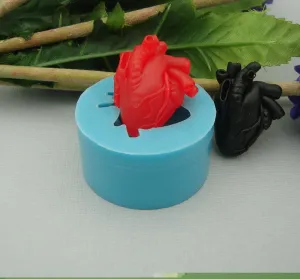 Silicone Mold Big Heart Jewelry Making Resin Polymer Clay.