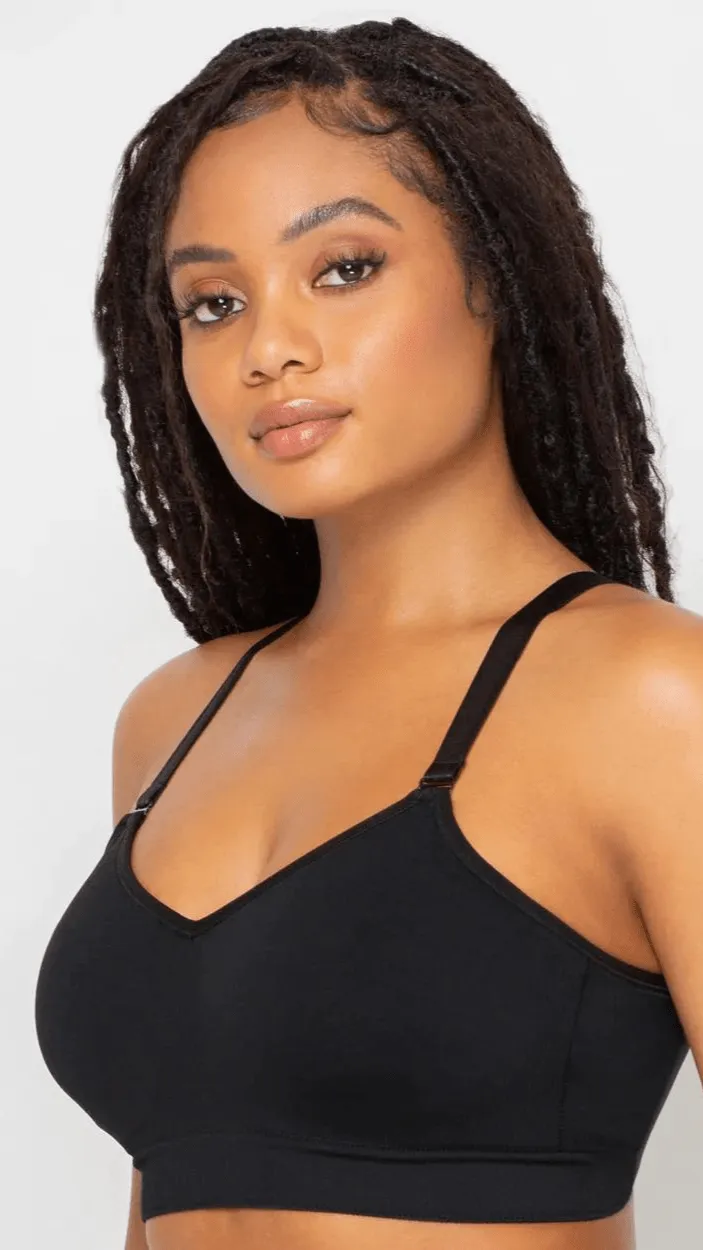 Smooth Seamless Comfort Wireless Bra- Black Hue