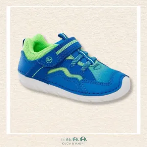 *Stride Rite: Boys Kylo Sneaker - Lime Green/Blue WIDE FIT (P2-7)