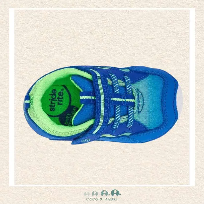 *Stride Rite: Boys Kylo Sneaker - Lime Green/Blue WIDE FIT (P2-7)