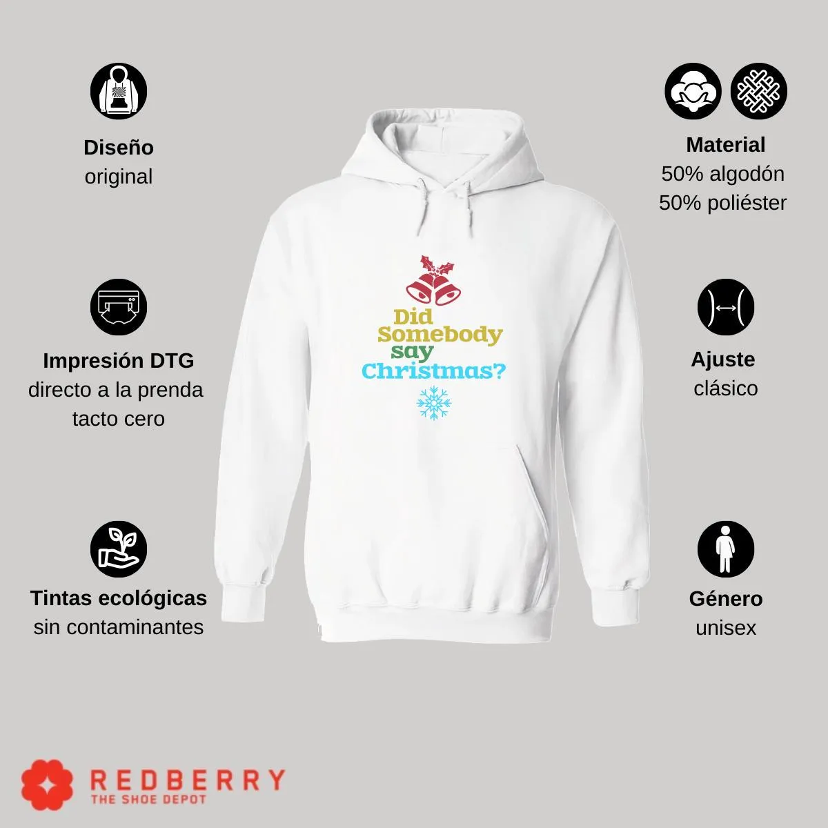 Sudadera Navideña Hombre Deportiva Hoodie 007