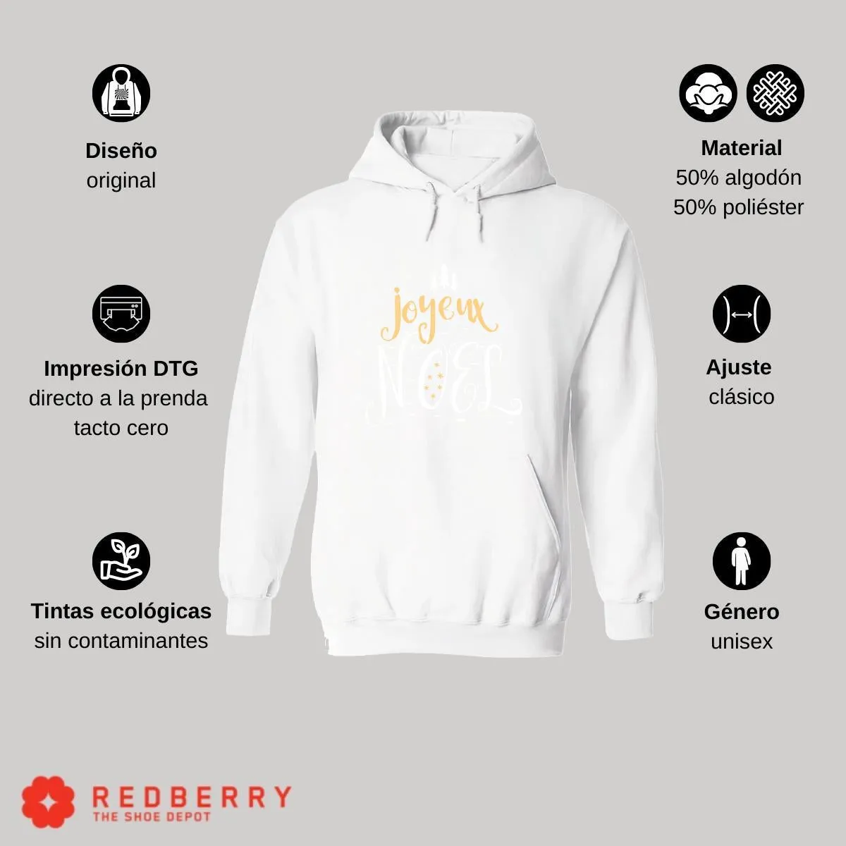 Sudadera Navideña Hombre Deportiva Hoodie 029