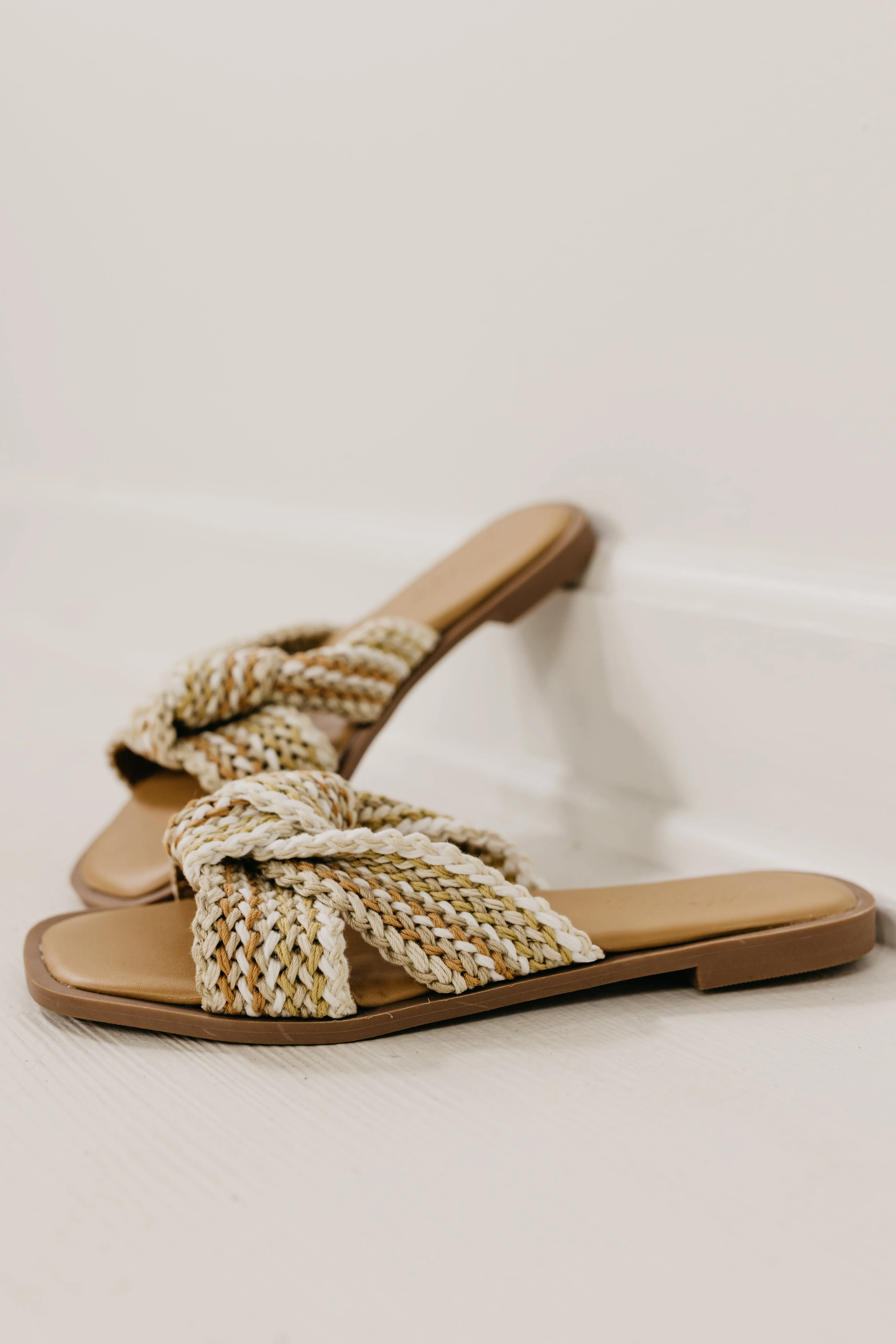 The Hailie Knit Knot Slide Sandal