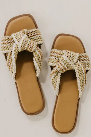 The Hailie Knit Knot Slide Sandal