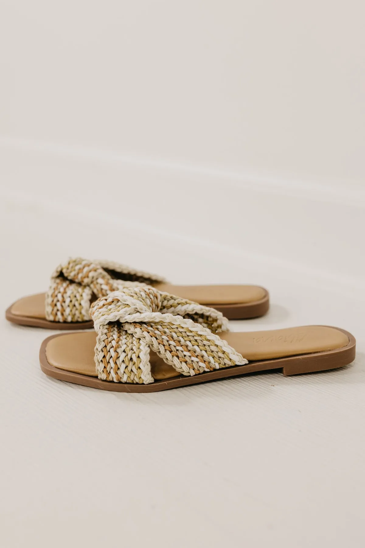 The Hailie Knit Knot Slide Sandal