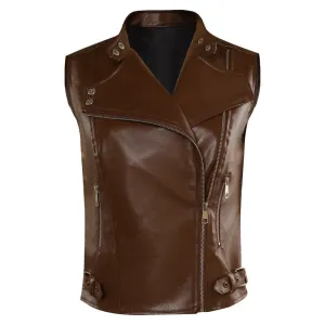 The Walking Dead: Dead City Maggie Greene Leather Vest Cosplay Costume Halloween Carnival Suit