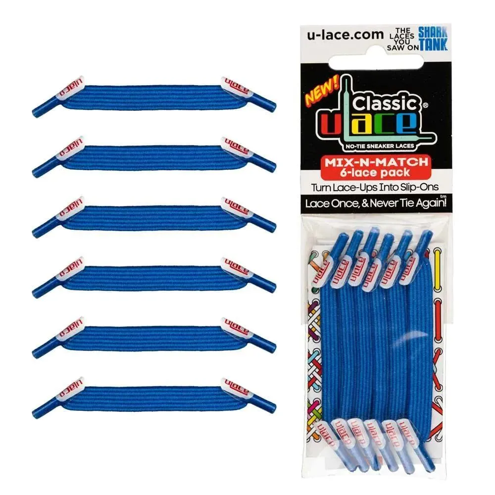 uLace Classic No-Tie Sneaker Laces - Bright Blue