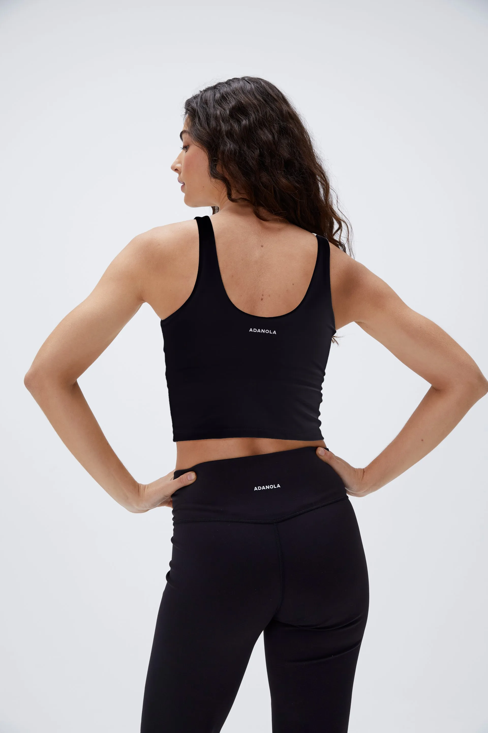 Ultimate Racer Front Scoop Back Top - Black