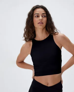 Ultimate Racer Front Scoop Back Top - Black