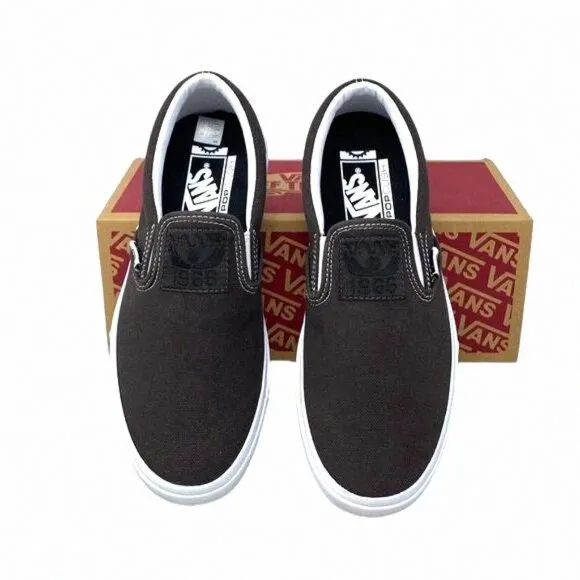 VANS BMX Slip On Shoe x Dakota Roche Women Size VN0005V1NWH Brown Canvas Casual