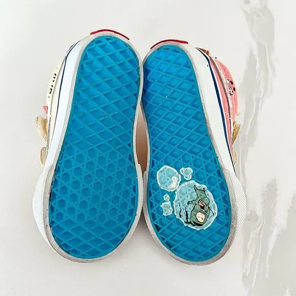 Vans X SpongeBob SquarePants Sk8-Mid Reissue V Pink Sz 4 Little Kid